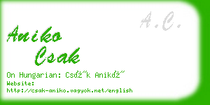 aniko csak business card